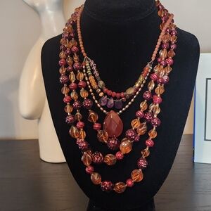 Multicolor Beaded Necklace Set